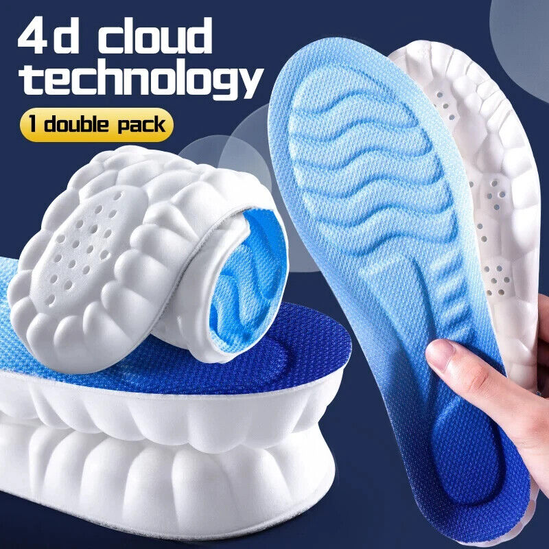 HABO 4D Cloud Technology Sport-Einlegesohlen – Weiche, stoßdämpfende PU-Sohlen