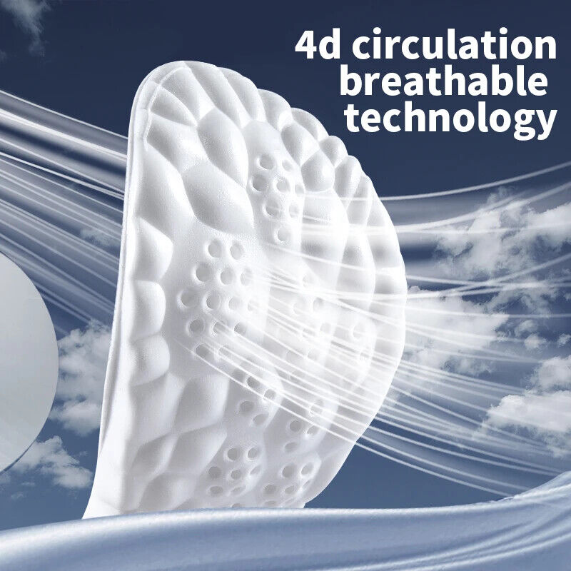 HABO 4D Cloud Technology Sport-Einlegesohlen – Weiche, stoßdämpfende PU-Sohlen