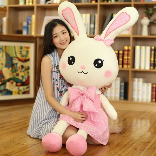 Kaninchen Plüschtier 120cm Niedlich Hase Kuscheltier Riesig Rock Geschenk Mädche