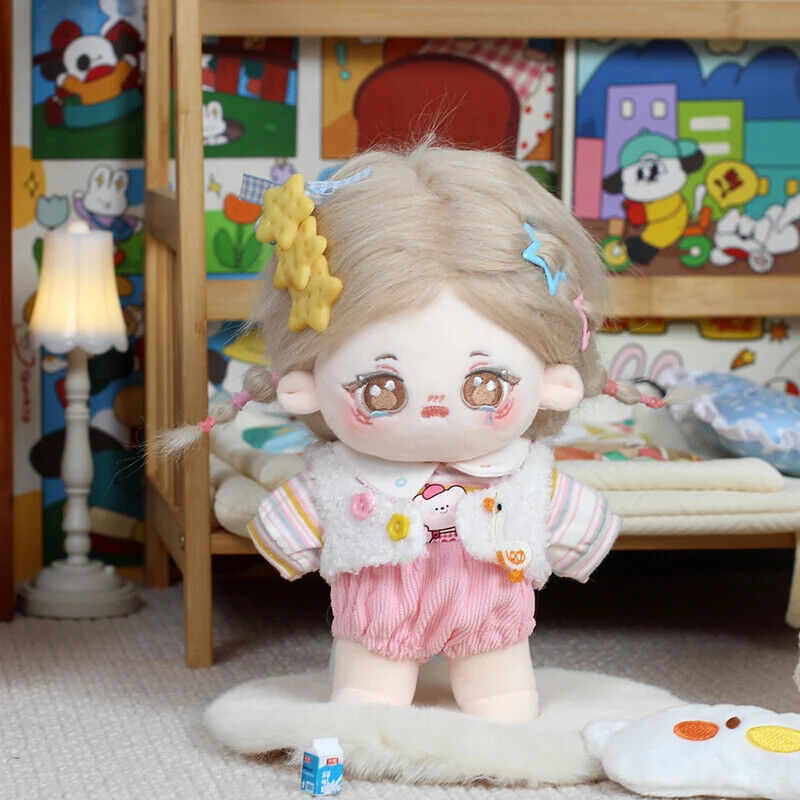 Set Puppenkleidung für 20 cm Idolkinder – Kawaii Overalls und Zubehör