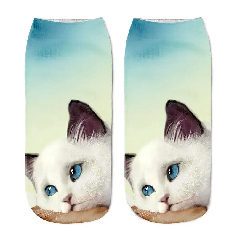 HABO Baumwoll Socken Katzen Bären Design lustige Socken atmungsaktiv Geschenk