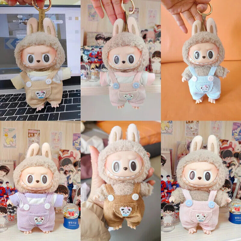 Puppenkleider für 17 cm Baumwoll-Idolpuppen – Prinzessinnenkleid und Overalls