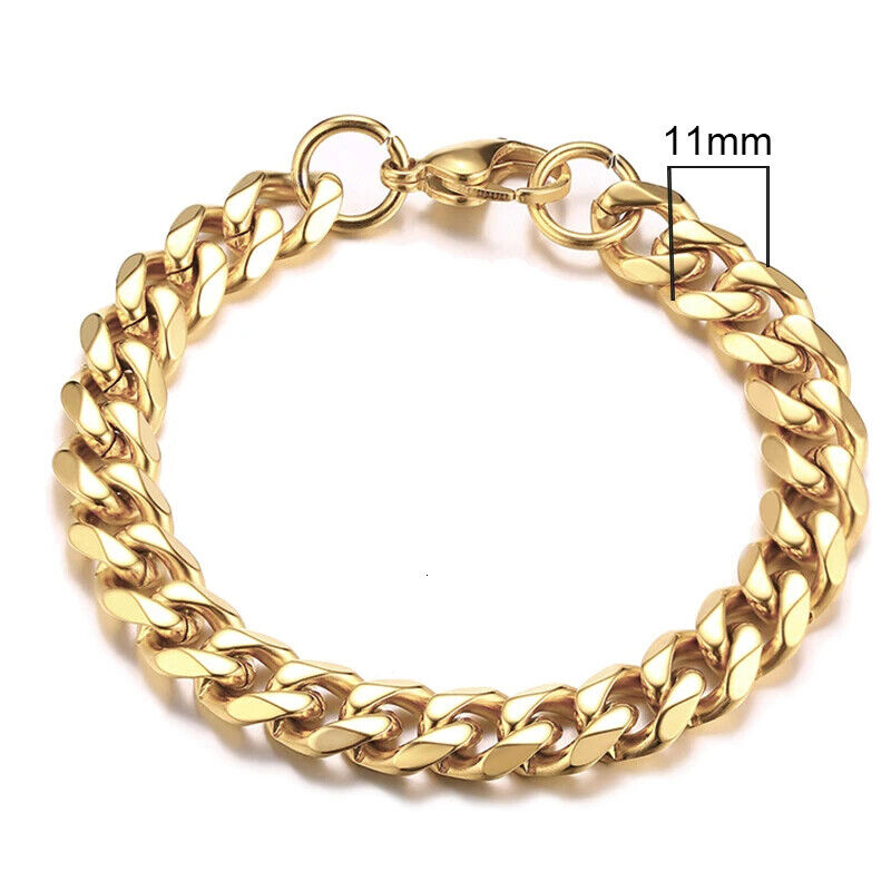 HABO 3–11 Mm Gold / Silber Armband Herren Casual Dick Kette Edelstahl Geschenk