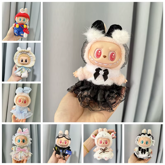 Mini Plüsch Puppe Kleidung Outfit Geschenk für Mädchen 