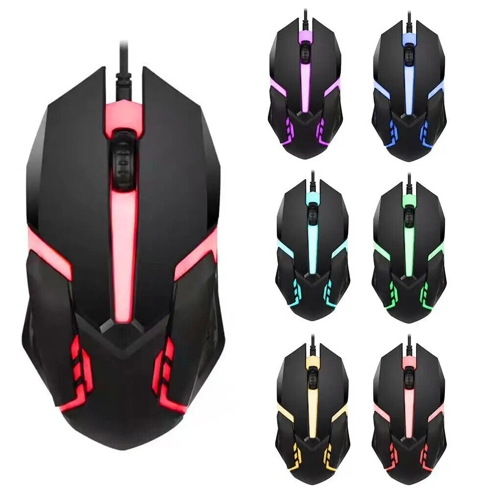 Gaming Maus Professionelle RGB Maus für Videospiele kabelgebunden 1000 Dpi 