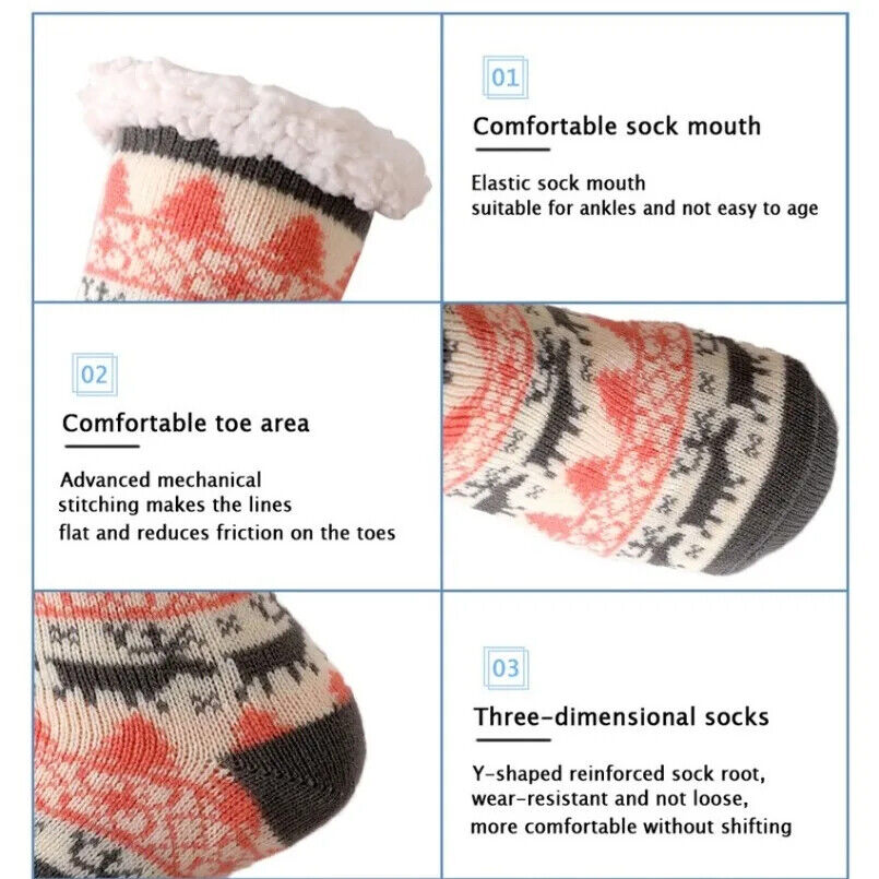 HABO Warme Wintersocken Weihnachtsdesign  Weihnachten Plüsch Socken Geschenk