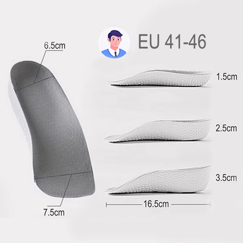 HABO Erhöhung Stützhöhe, Einlegesohlen, orthopädisch atmungsaktiv Memory Foam, 