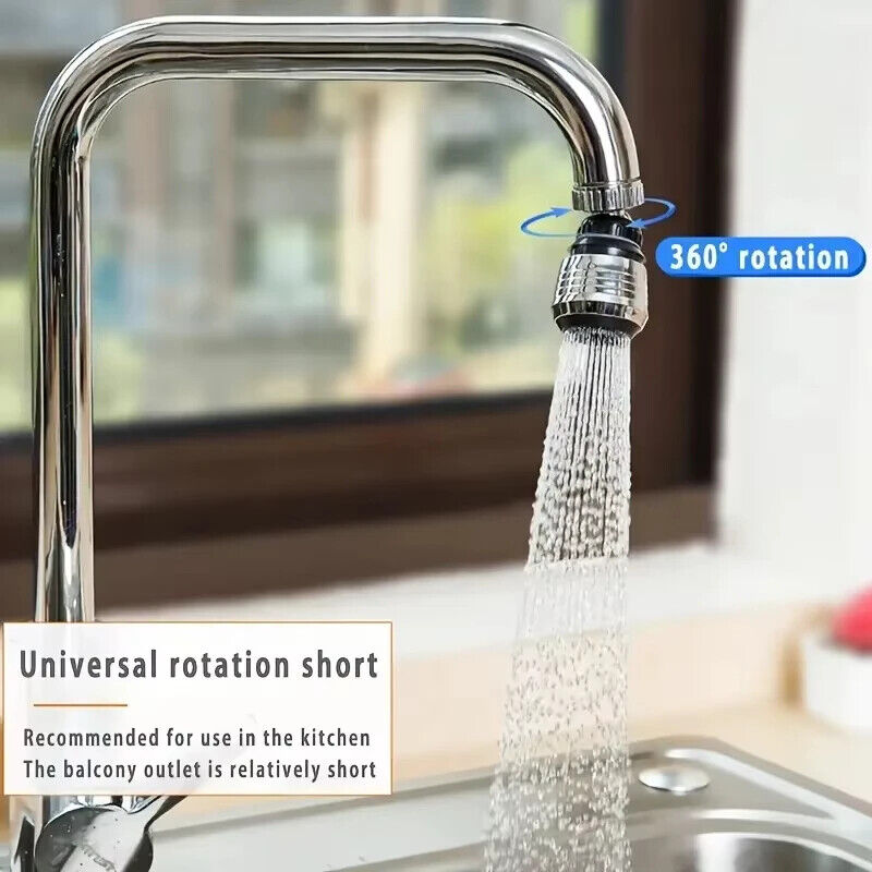 HABO 360-Grad Wasserhahn Anti-Spritzschutz – Universelle Rotierende Filterdüse