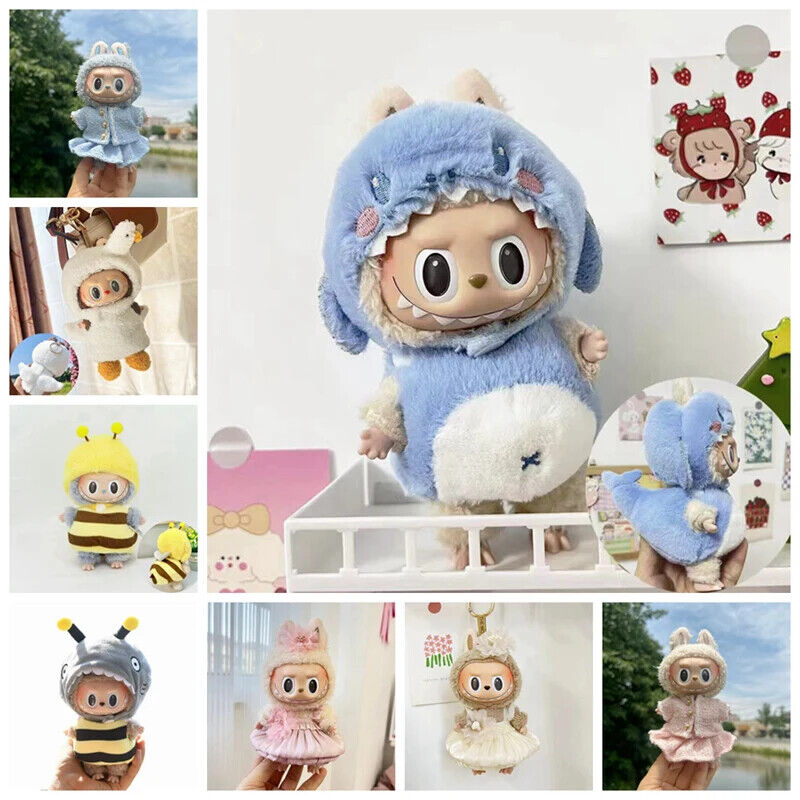 Puppenkleider für 17 cm Baumwoll-Idolpuppen – Prinzessinnenkleid und Overalls