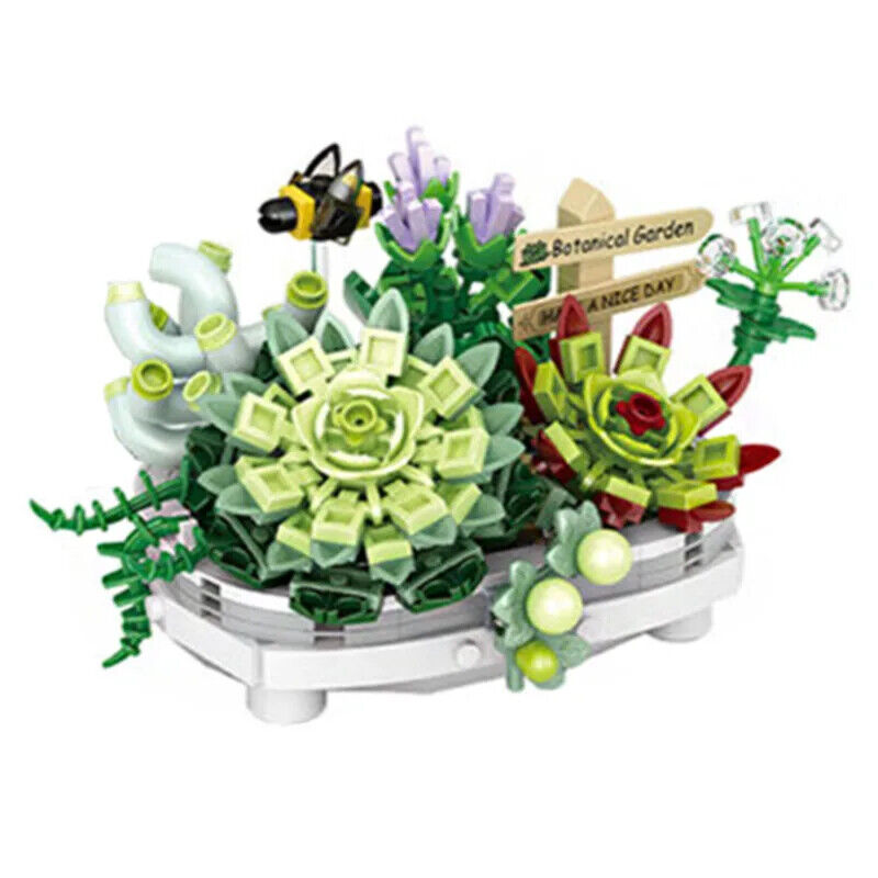 HABO Blumenstrauß Bausteine Set DIY Blumen Geschenk Valentinstag Frauen Mädchen