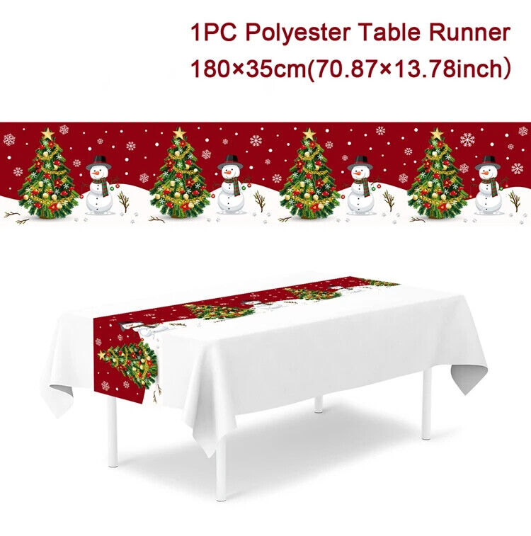 Tischdecke Weihnachten Tisch Läufer Dekoration Christmas Tischbezug Tischdeko