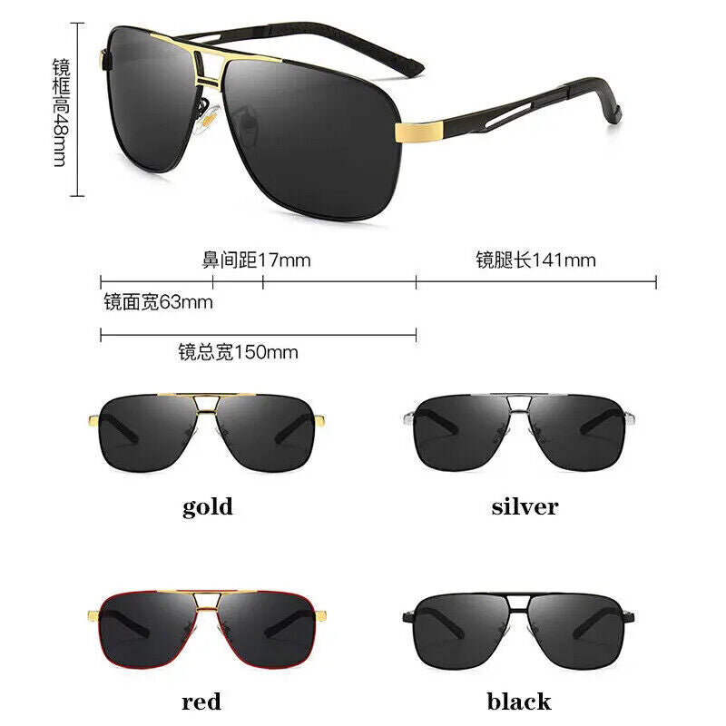 Piloten Brille Herren-Sonnenbrille Uv-Schutz Business Casual Sonnenbrille