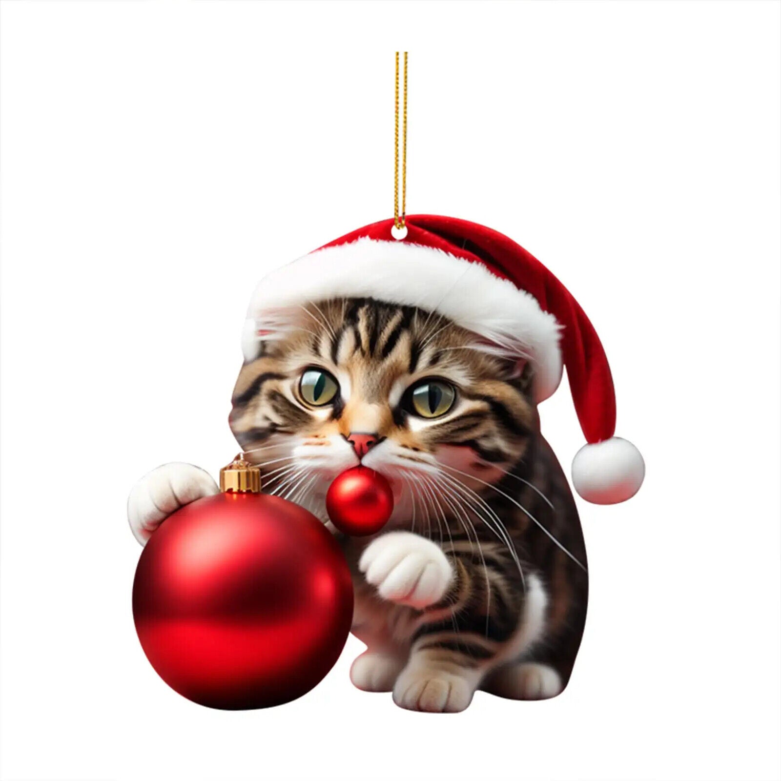 Weihnachts Katzen Anhänger Dekoration Christbaumkugeln im Katzen Design Kugeln 