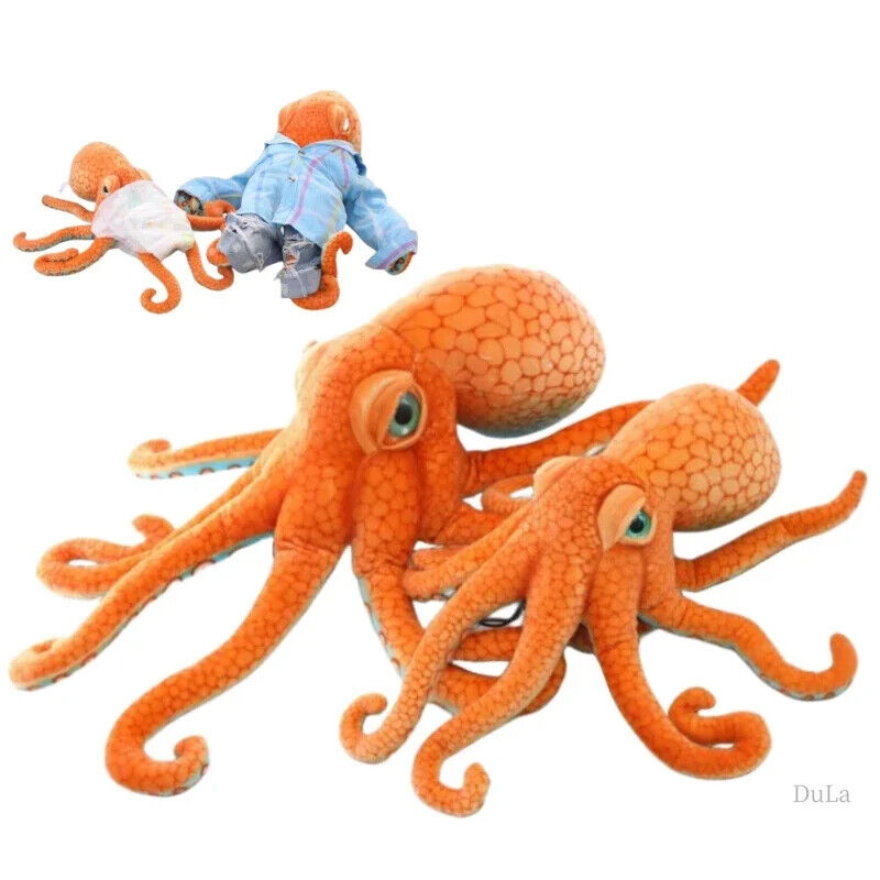 HABO 55cm Oktopus Tintenfisch Krake Kuscheltier Realistisch Meer Geschenk Kinder