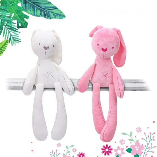 Kaninchen kuscheltier Plüschtier hase weiß Pink für Kinder zum Schlafen 42cm