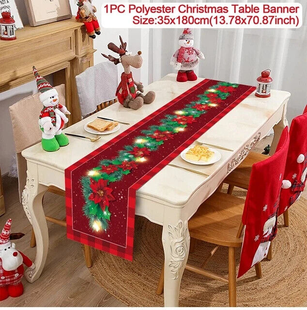 Tischdecke Weihnachten Tisch Läufer Dekoration Christmas Tischbezug Tischdeko
