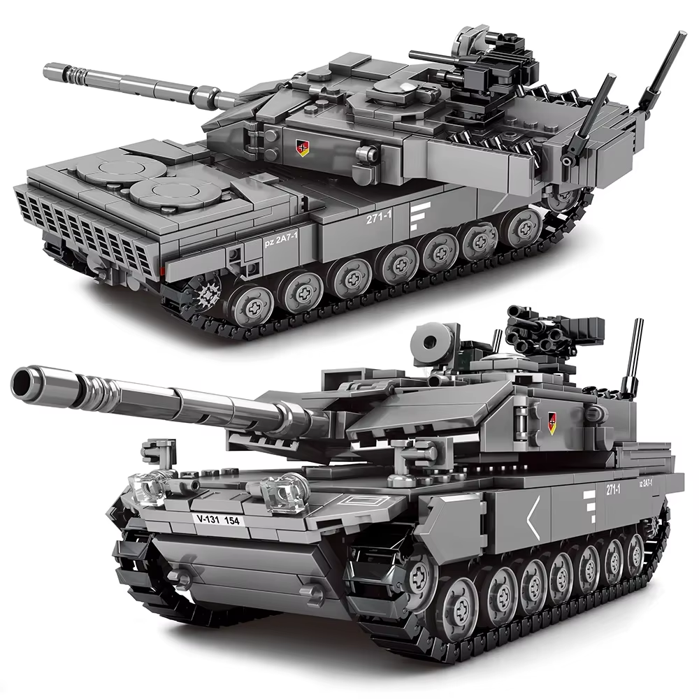 HABO Baustein Set Panzer Fahrzeug Armee Bausteine Leopard 2A7 Figur Bausteine