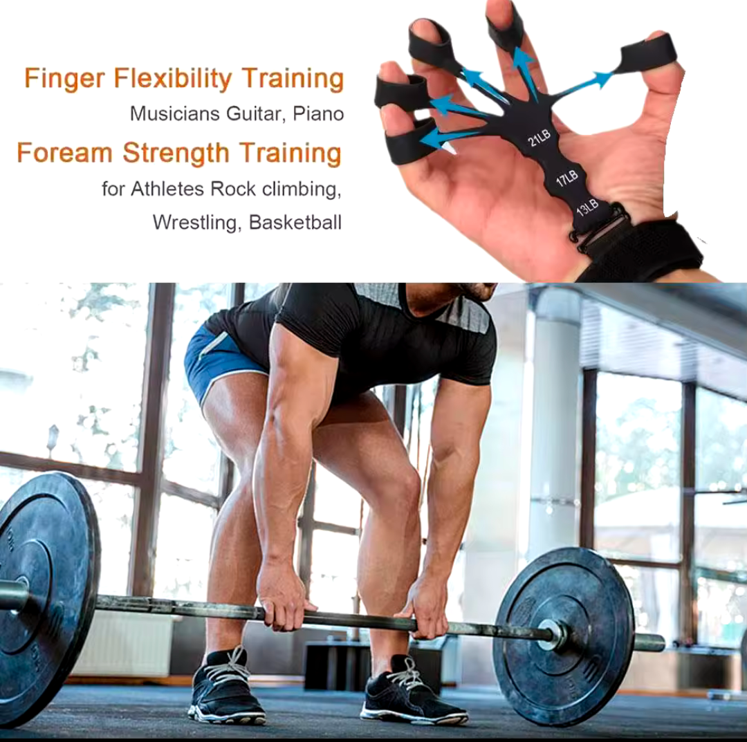 Hand Übungsgerät 5 Finger Kraftraining Griffkraft stärken verstellbares Silikon