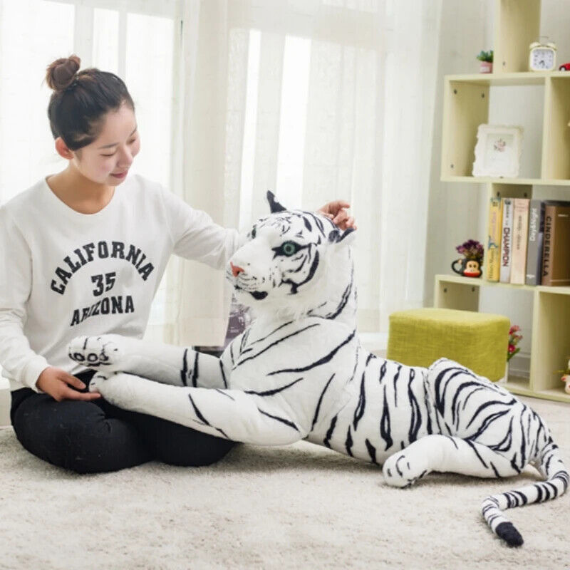 HABO 120cm Tiger Plüschtier Liegend Kuscheltier Riesig Geschenk Realistisch Kind