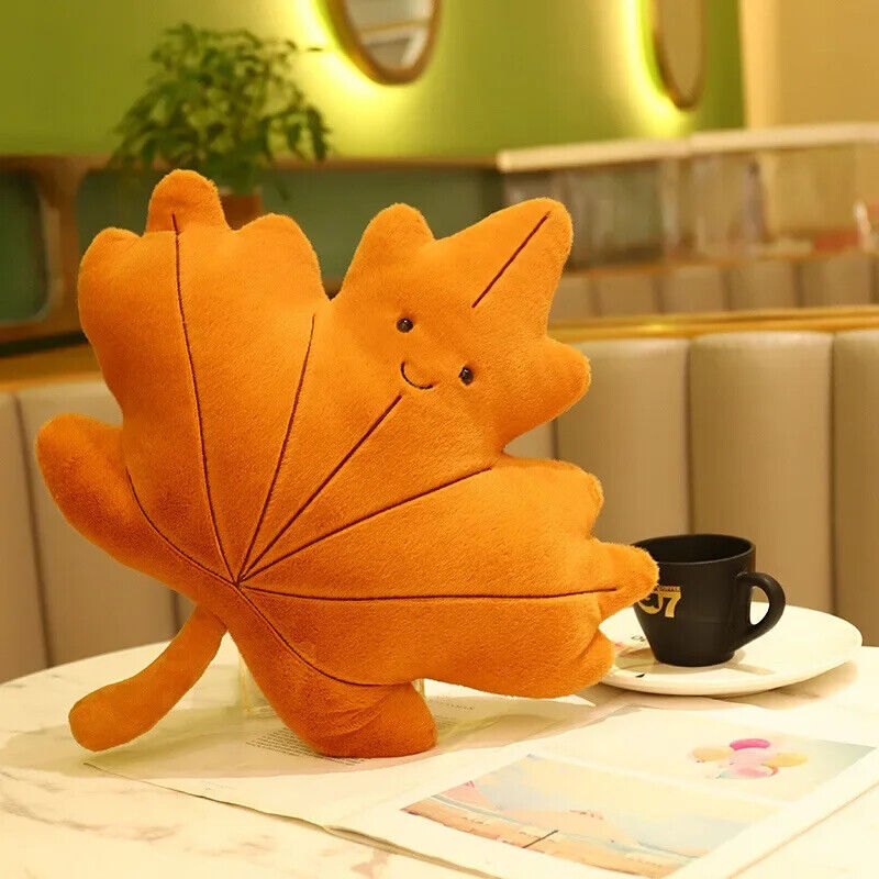 HABO Ahorn Blatt Plüsch Kissen Kanada Baum Blatt Geschenk Riesig Orange Herbst
