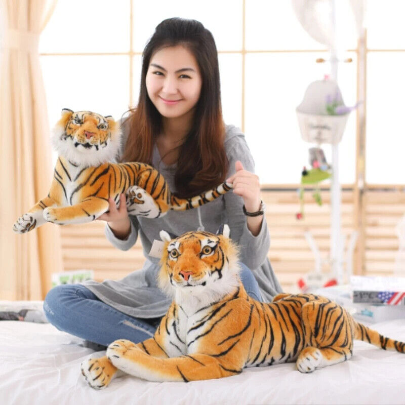 HABO 120cm Tiger Plüschtier Liegend Kuscheltier Riesig Geschenk Realistisch Kind