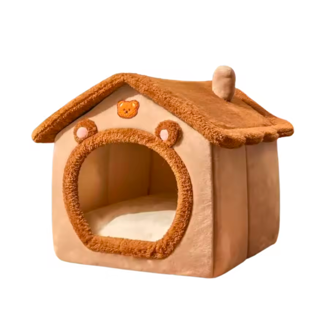 Haustier Hütte Faltbar Haus Bett für Hunde Katzen washbar kuschelig