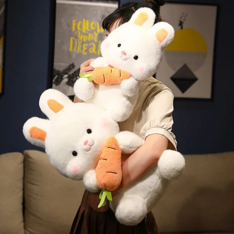 Süßer Hase mit Karotte Plüschtier Kuscheltier Kaninchen Stofftier Spielzeug