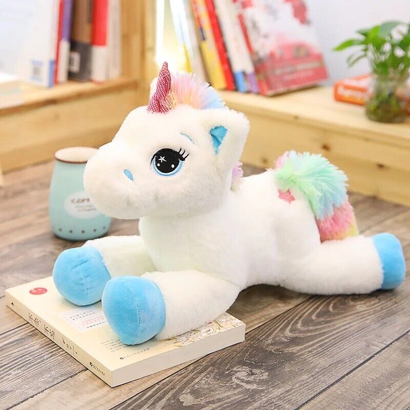 Einhorn Plüschtier 80cm Riesig Groß Stofftier Kinder Geschenk Realistisch Party