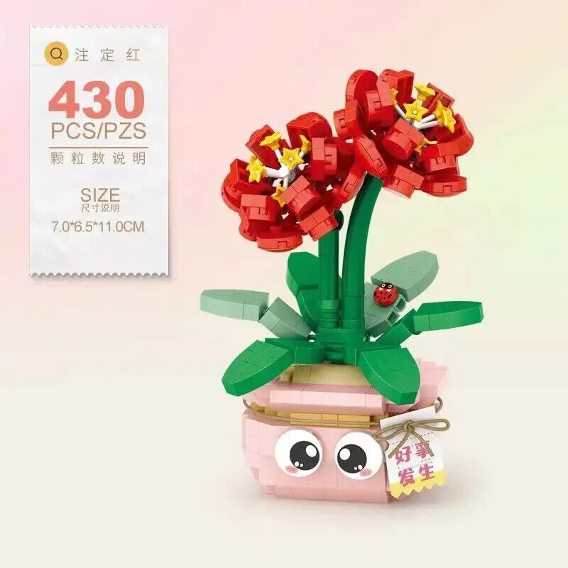 HABO Blumenstrauß Bausteine Set DIY Blumen Geschenk Valentinstag Frauen Mädchen