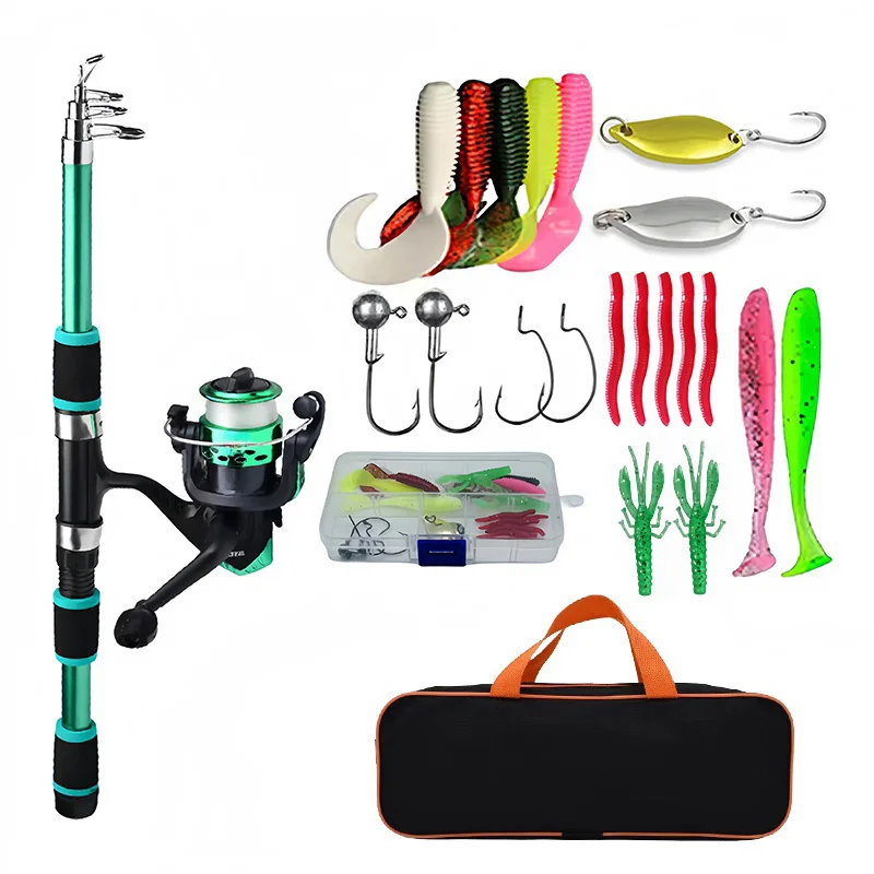 HABO Angelruten-Set, Komplette Kits Mit Teleskop-Angelrute 