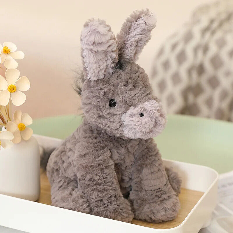 HABO 23/40/60Cm Esel Plüschtier Kuscheltier Geschenk Niedlich Kinder Grau Plüsch