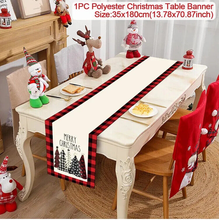 Tischdecke Weihnachten Tisch Läufer Dekoration Christmas Tischbezug Tischdeko