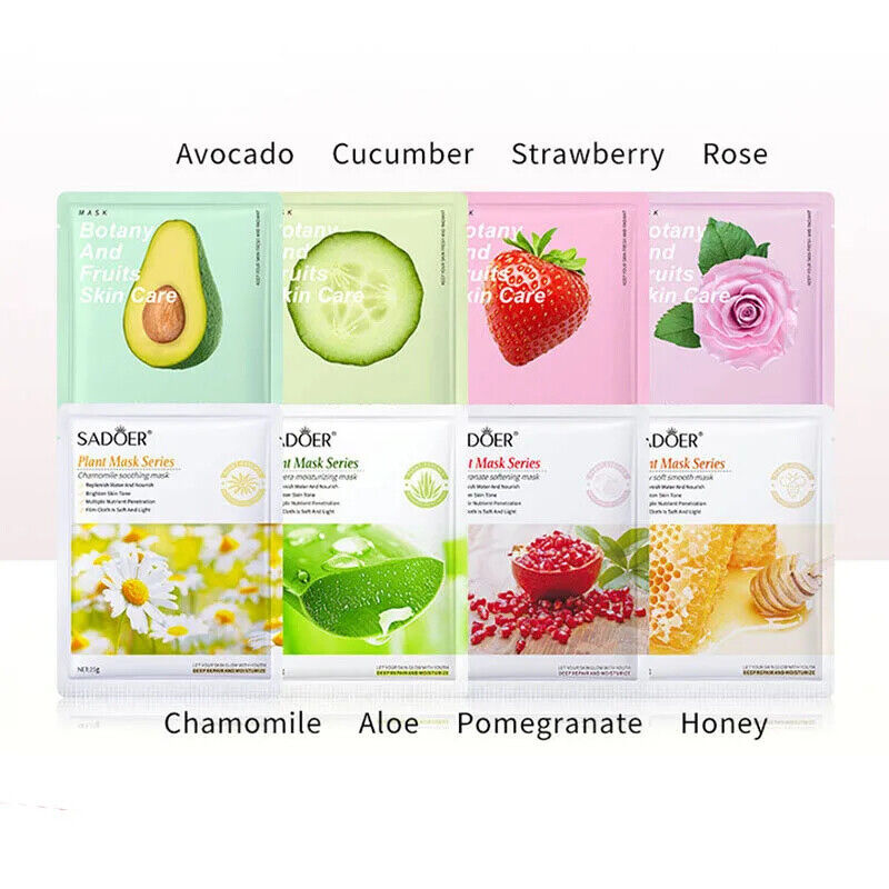 HABO 8 Stück Gesichts Masken Feuchtigkeit Koreanische Skincare Pflege Kosmetik