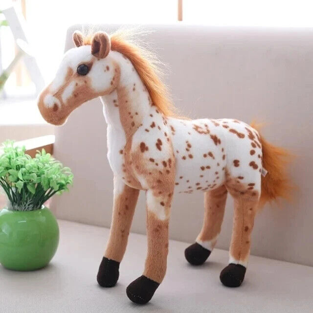 Pferd Plüschtier 28cm Groß Stofftier Kinder Geschenk Realistisch Deko Kuschel