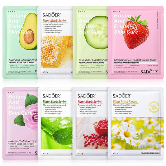 HABO 8 Stück Gesichts Masken Feuchtigkeit Koreanische Skincare Pflege Kosmetik
