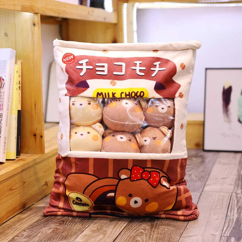 Plüsch-Snacktasche – Süße Mini-Puppen & Kissen im Frucht- und Tierdesign