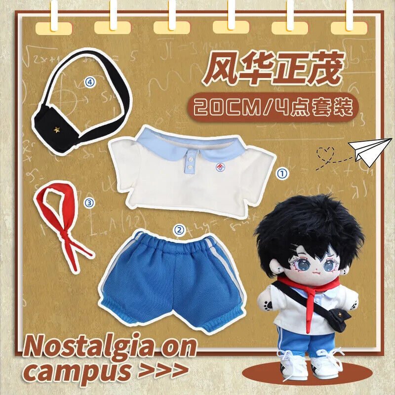 Set mit Puppenkleidung für 20 cm Idol-Puppen – Niedlicher Studentenanzug und JK-