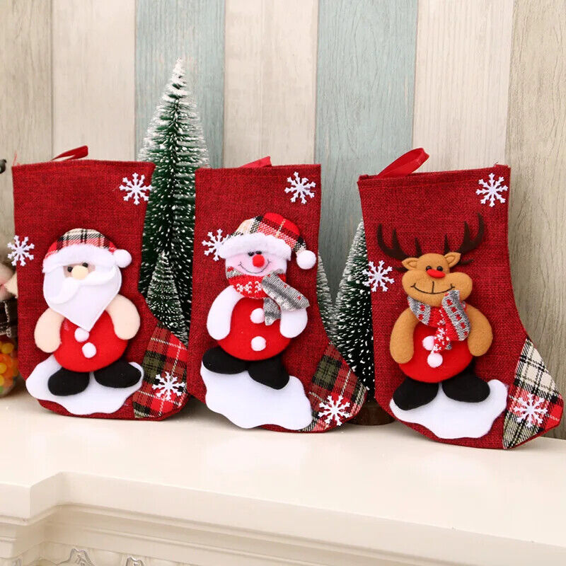 HABO Weihnachts Strümpfe Socken Santa Schneemann Weihnachten Christbaum Dekor 