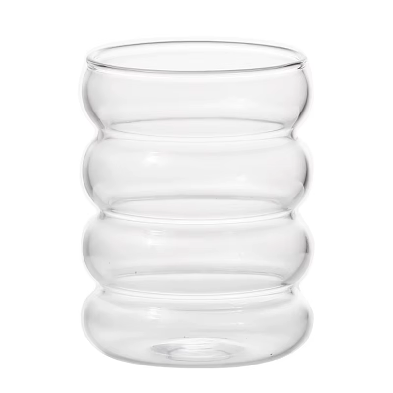 HABO 350ml Glas in Raupen Form Matcha Kaffee Ästhetisch Saft Küche Gläaser Set