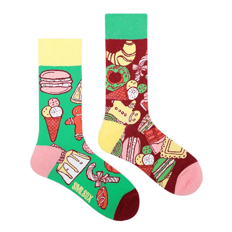 HABO 1 Paar Lustige Socken Ketchup Pommes Eis Noten Pilze Geschenk Mann Frauen