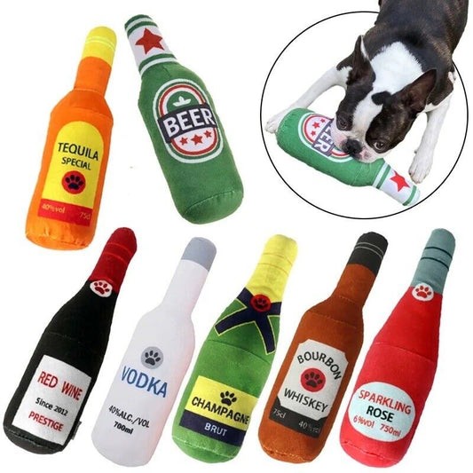 Hunde Spielzeug Flaschen Weinflasche Whisky Vodka Bierflasche Haustier Lustig