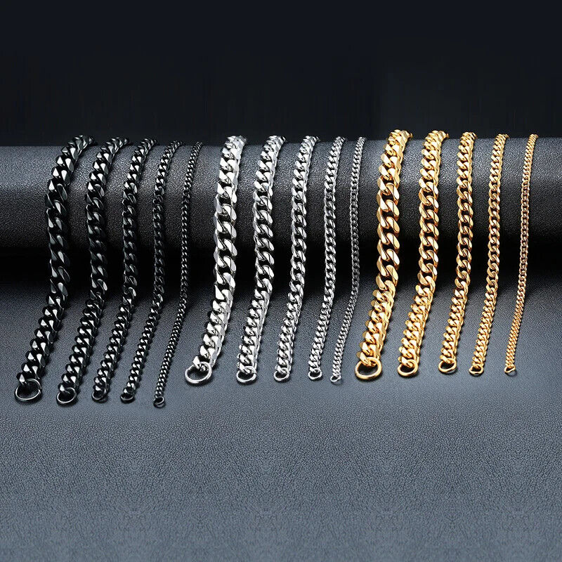 HABO 3–11 Mm Gold / Silber Armband Herren Casual Dick Kette Edelstahl Geschenk