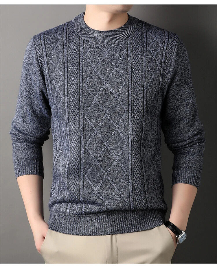 Wollpullover Strickpullover Klassisch Business Style Casual Weihnachten Winter 