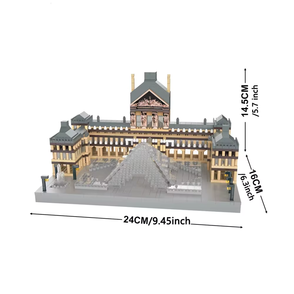 HABO Bausteine Sehenswürdigkeiten Realistisch Kolosseum Eiffel Turm Louvre Pisa
