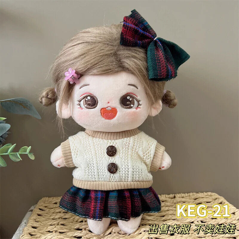 Puppenkleider für 20 cm Baumwoll-Idolpuppen – Prinzessinnenkleid und Overalls