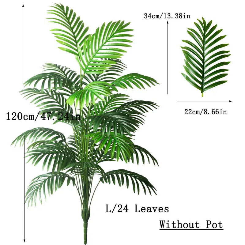 HABO 90–120 Cm Künstliche Palme Topf Pflanze Baum Riesig Dekoration Kunststoff