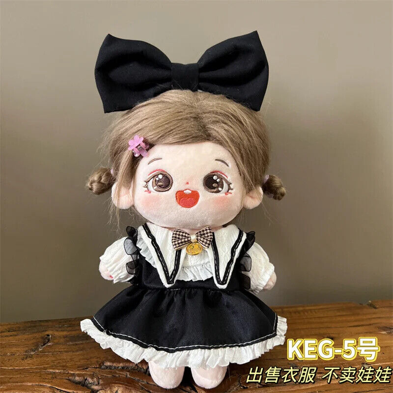 Puppenkleider für 20 cm Baumwoll-Idolpuppen – Prinzessinnenkleid und Overalls