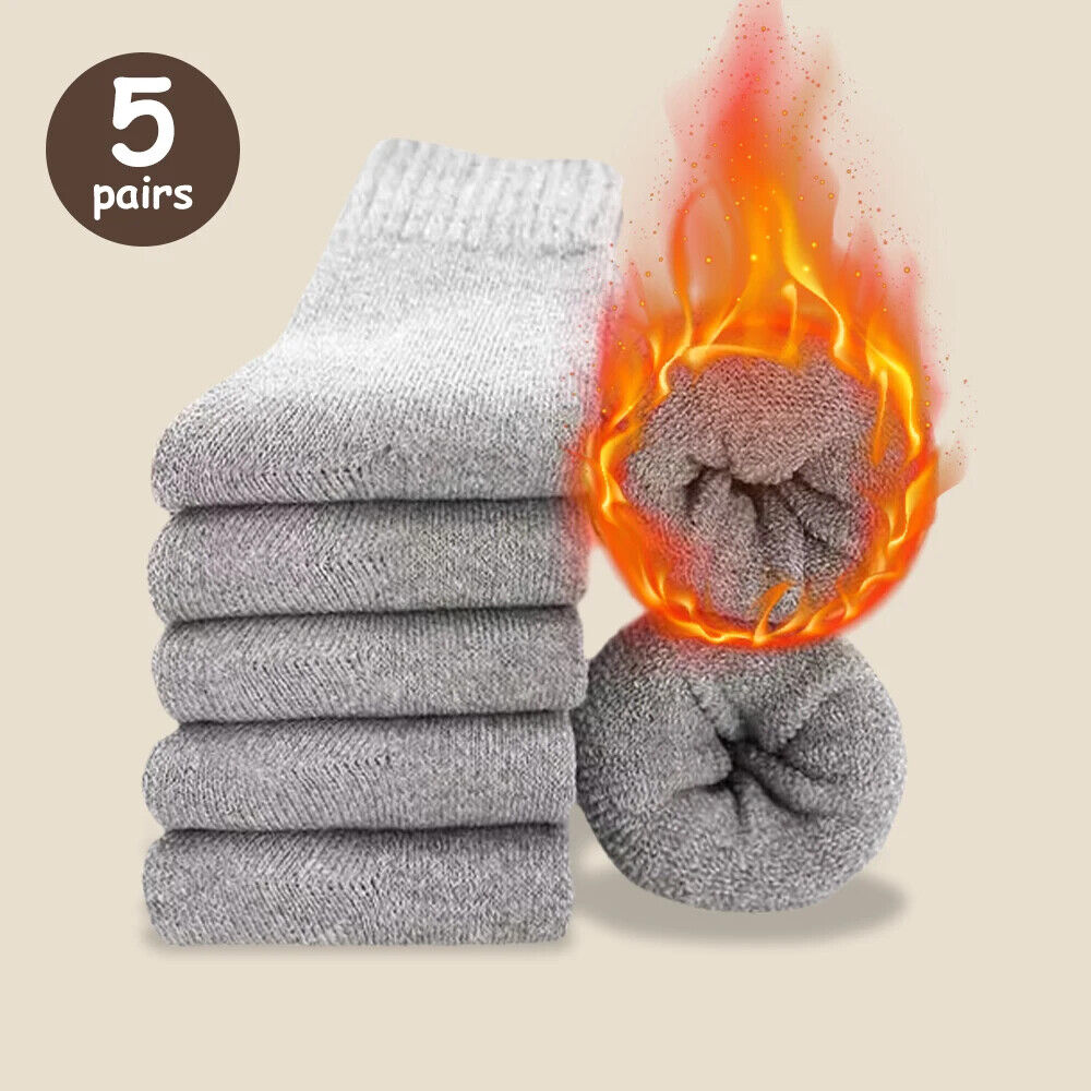 HABO Dicke Woll Socken für Männer – Herbst- und Winterstrümpfe, Crew-Socken
