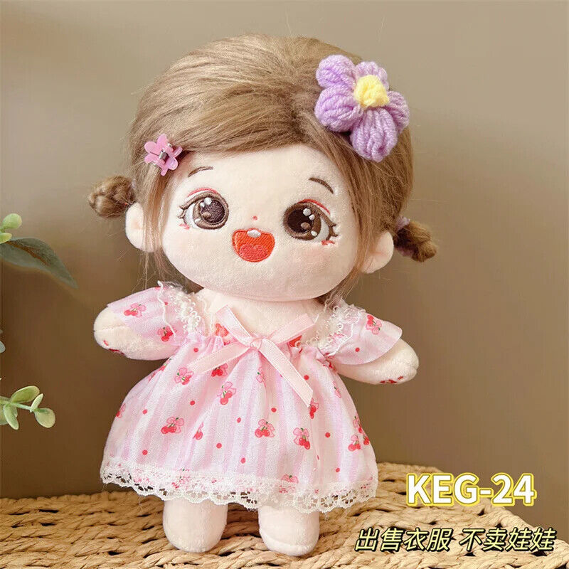 Puppenkleider für 20 cm Baumwoll-Idolpuppen – Prinzessinnenkleid und Overalls