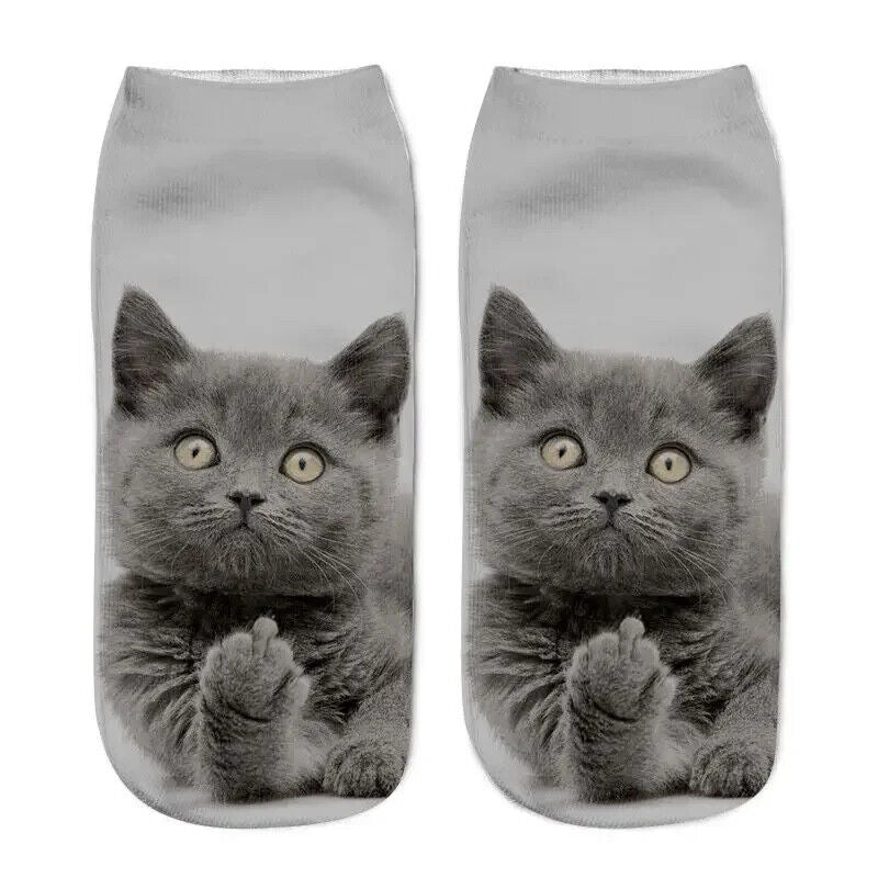 HABO Baumwoll Socken Katzen Bären Design lustige Socken atmungsaktiv Geschenk